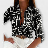 Camila – Sofisticirana Geometrijska Bluza Karolina Prague